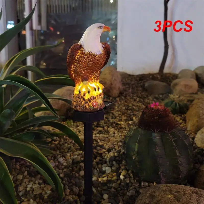 

3PCS Solar Powered LED Lights Garden Eagle Animal Pixie Lawn Lamps Solar Lamp Unique Outdoor Ornament Lamps Waterproof Lights So