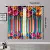 2pcs, Minimalist Curtains 2D print 2025-03-10_Carnival Celebrations Fabric (without rod) Decorations Outdoor Perfect for Bedroom 3