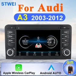 For Audi A3 8P S3 RS3 2003-2012 Android 11 Car Radio Multimedia Playback Video Player GPS Navigation Carplay, 4G, WiFi, DSP