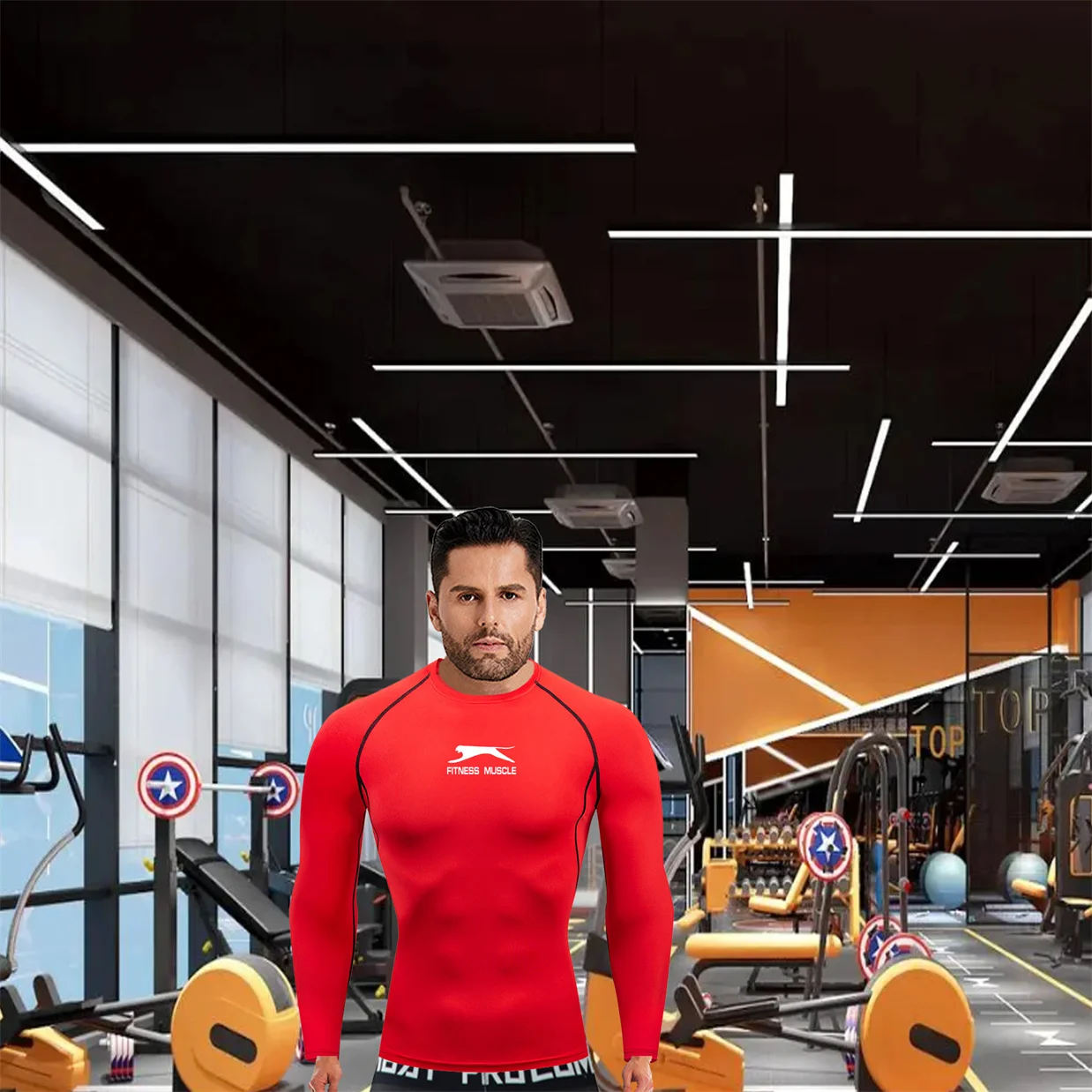 Men's Quick Dry Compression T-Shirt Men Fitness Running Sport T Shirt Tight Training Tops Fitness Muscle Gym Sports Tee