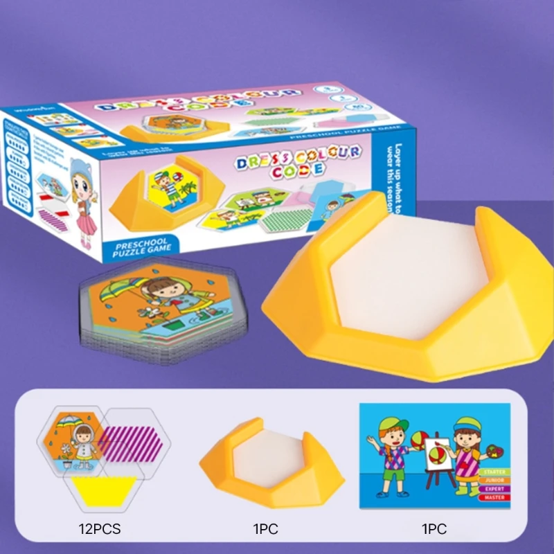 

Children Teaser Color Code Puzzle Toy Interactive Board Game Kids Favor