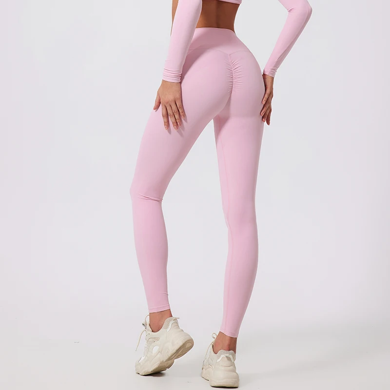 Hearuisavy Leggings da allenamento a vita alta Pantaloni da palestra da donna Leggings sportivi push up da corsa femminili Pantaloni da yoga scrunch ad asciugatura rapida - immagine 5