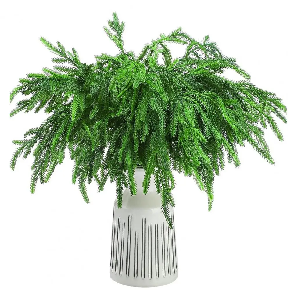 Giegxin Künstliche Norfolk-Tannenzweige Mit Roten Beeren – 40,6 Cm, 24 Stück – Für Weihnachtsdeko, Girlanden & Vasen
