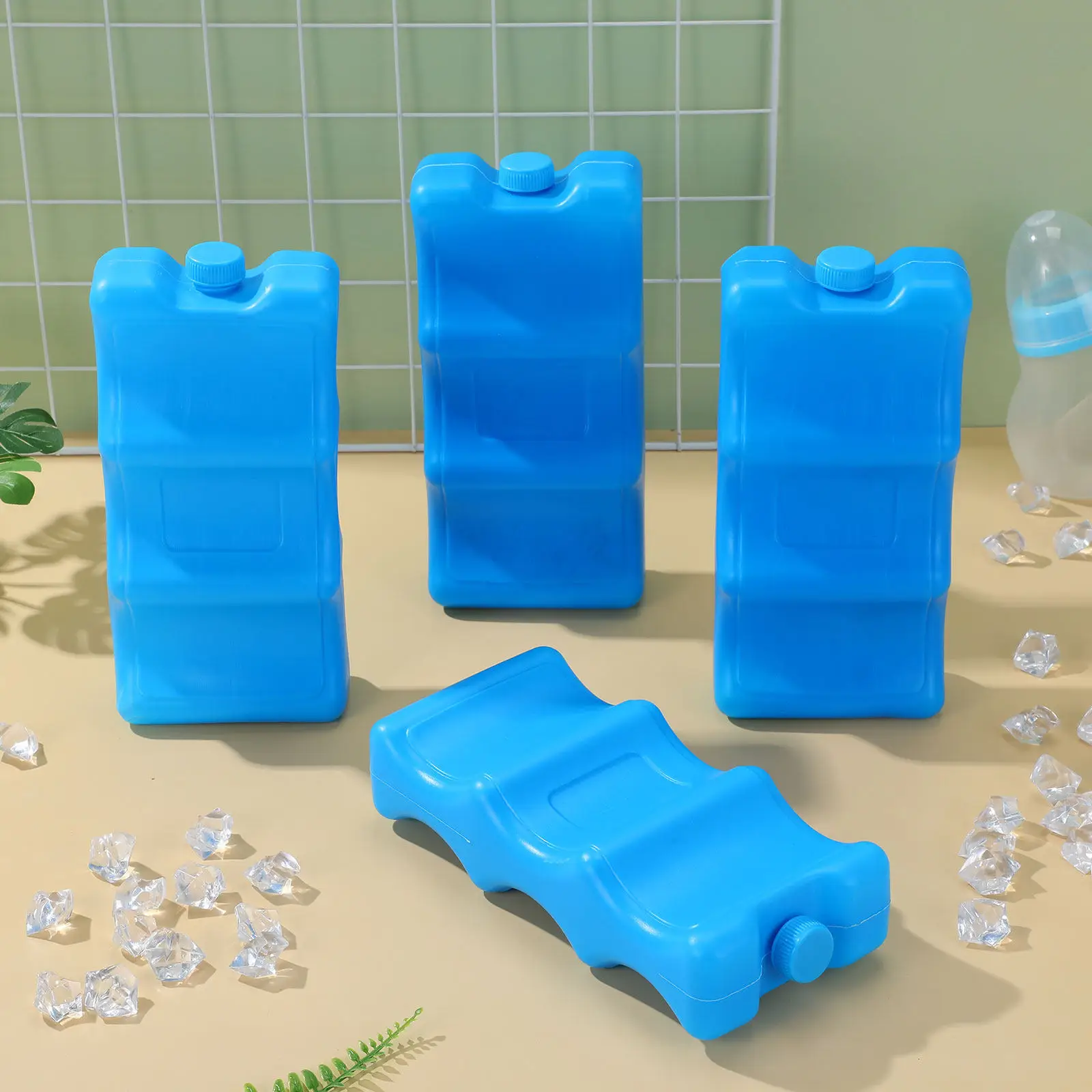 4Pcs 아이스팩 모유 저장 가볍고 휴대 가능한 모유 쿨러 팩 모유 수유 엄마를 위한 신선하게 보관하는 아이스팩