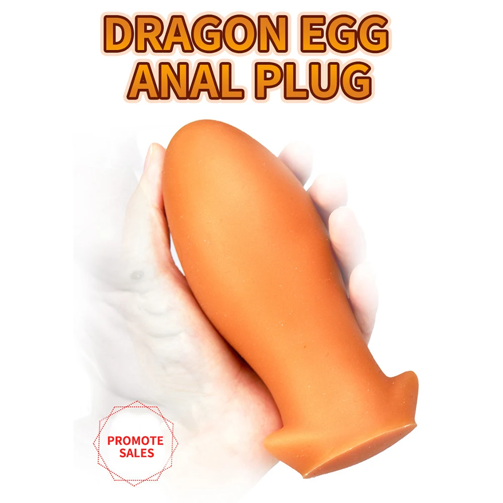 Large Dragon Egg Lliquid Silicone Anal Plug Vestibule Tail Masturbator Soft Comfortable Anal and Vaginal Adults Sex Products anal plug dilator vaginal expander