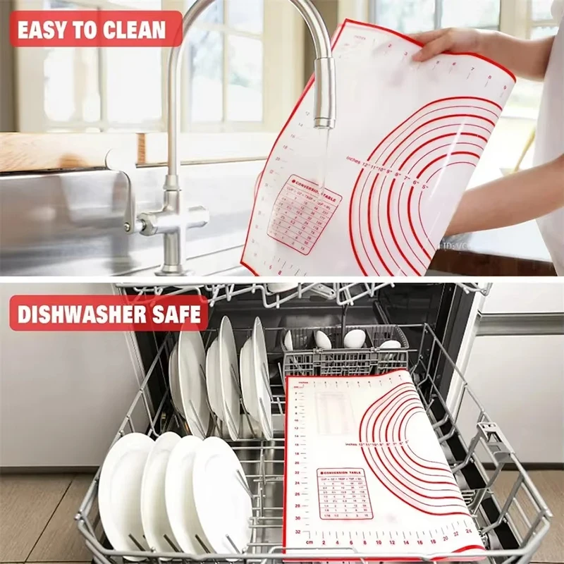 Silicone Baking Mat Kneading Pad Dough Mat Pizza Cake Dough Maker Kitchen Cooking Grill Non-Stick Gadgets Bakeware Pastry