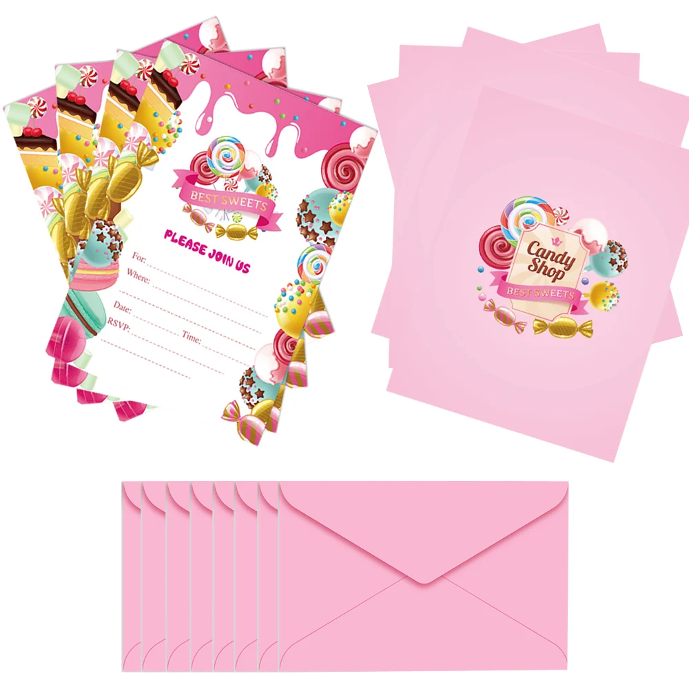 12 Set (36 pezzi) di biglietti d'invito per il compleanno dei bambini, con 12 buste e adesivi a farfalla, inviti per il compleanno dei bambini