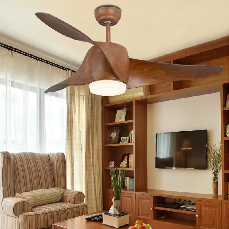 Vintage Ceiling Fan With Lights and Remote Control Retro Room Ceiling Fan Modern Black 52 inch