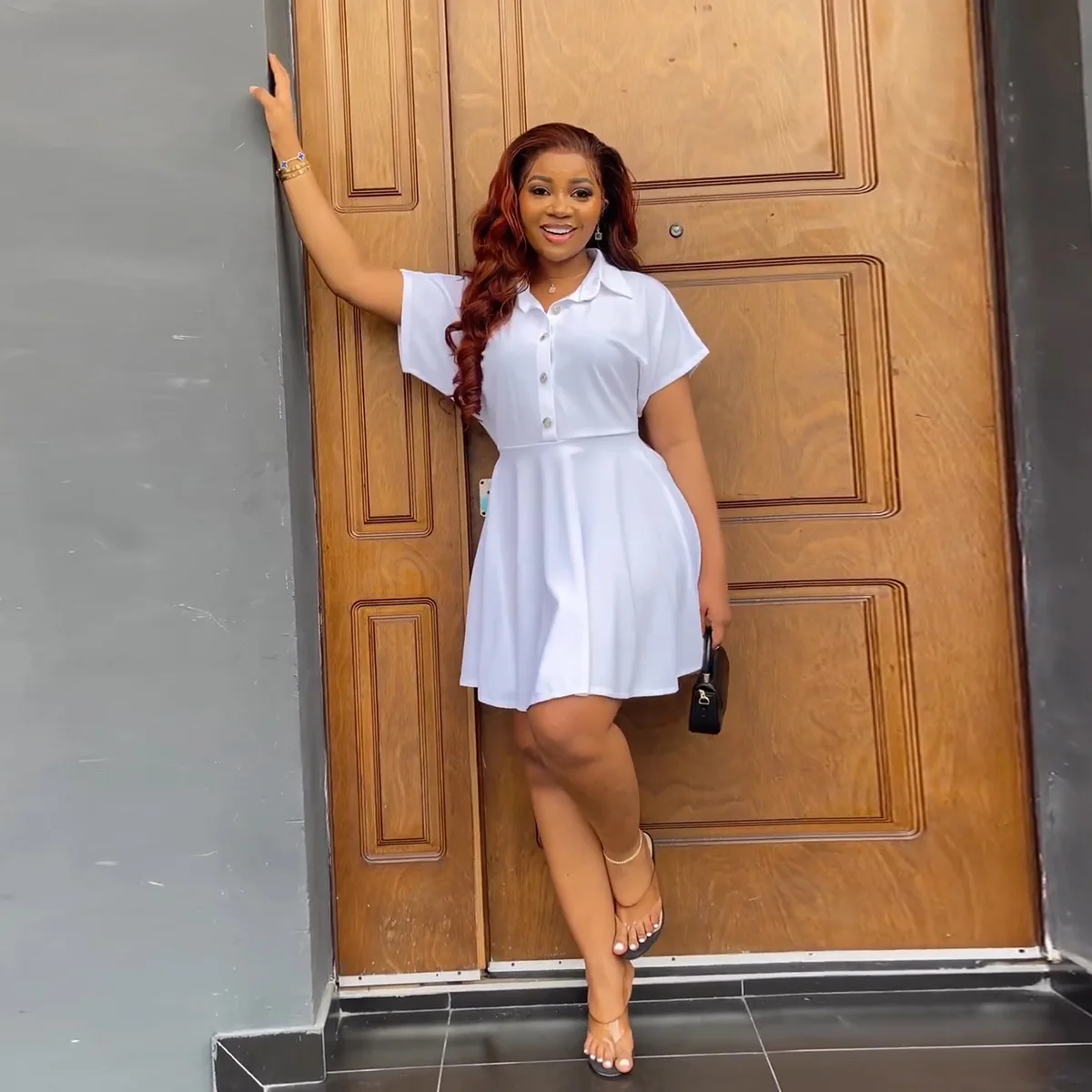 第一ネット Ronja Pleated Dress Sleeve Pleated Dress teshioni Dress  