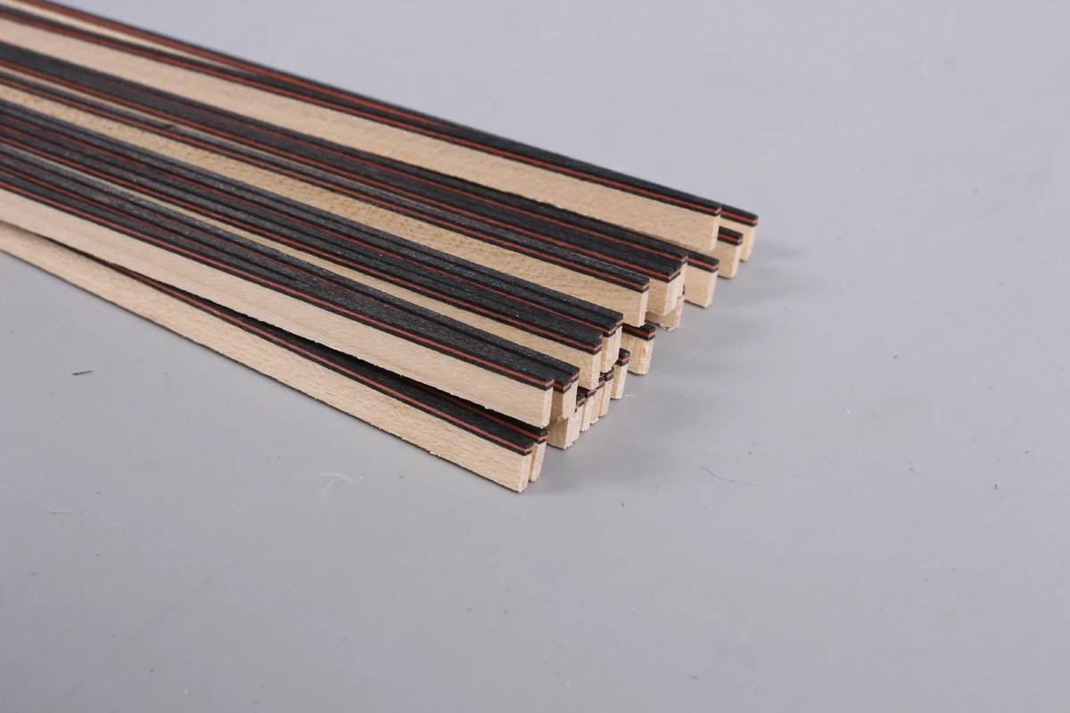 

25 полосок Luthier Purfing, инкрустация маркета, твердая древесина 840x6x1,5 мм, детали гитары #173
