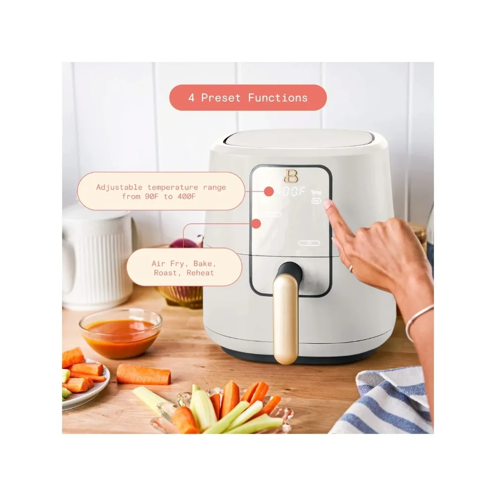 Description Picture 4 of item3 Qt Air Fryer with TurboCrisp Technology,Small but mighty,Air Fry, Bake, Roast, and Reheat. Enjoy fast, crisp, evenly