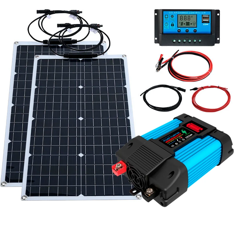 Solar Panel Inverter 6000W/110V-220V Solar Controller LED Display Screen Power Generation Intelligent Charging Board