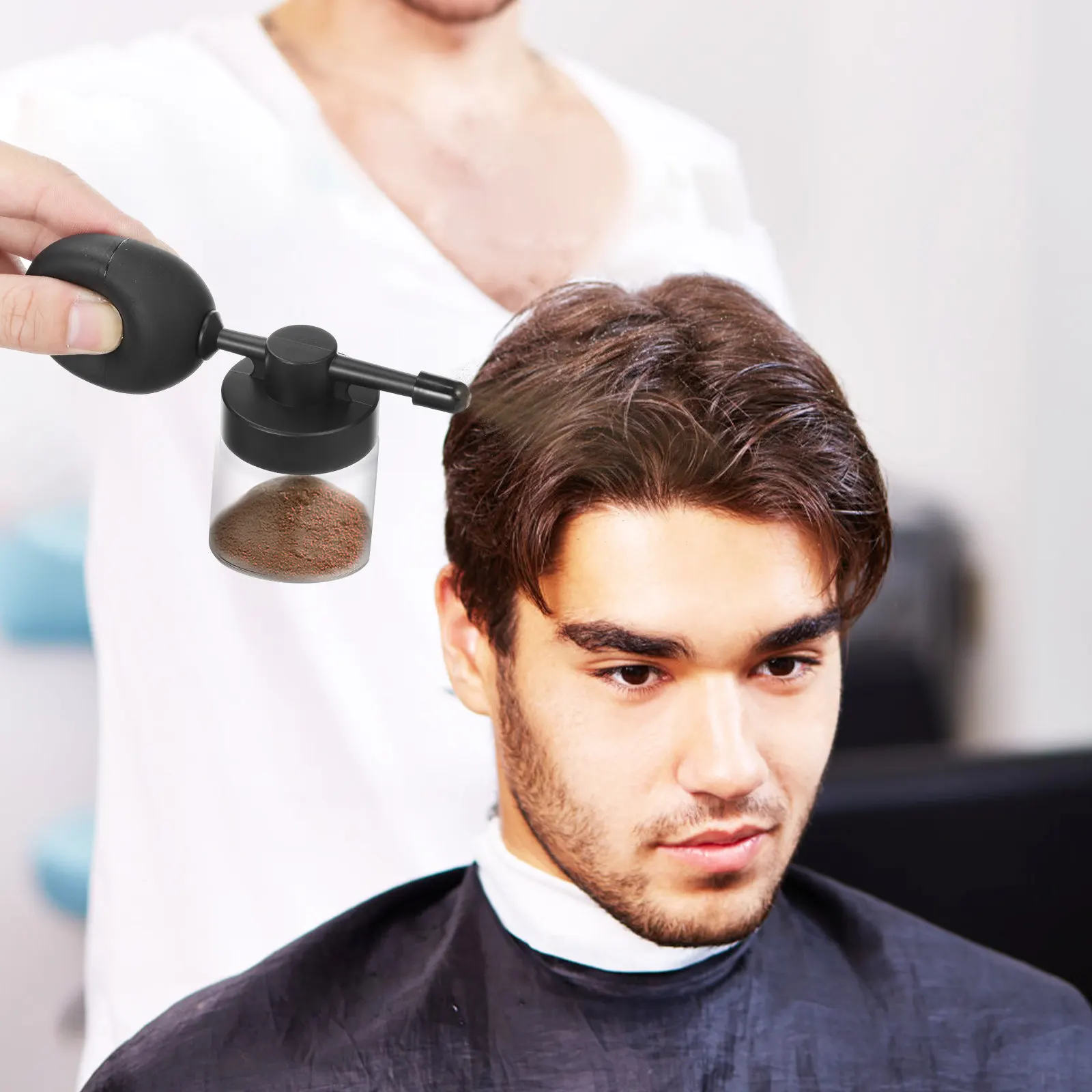 Applicatore di Fibre per Capelli, Spruzzatore per Infoltimento dell'Attaccatura dei Capelli, per Applicazione Precisa delle Fibre Anti-Caduta, Ugello per Dispersione Uniforme - immagine 2