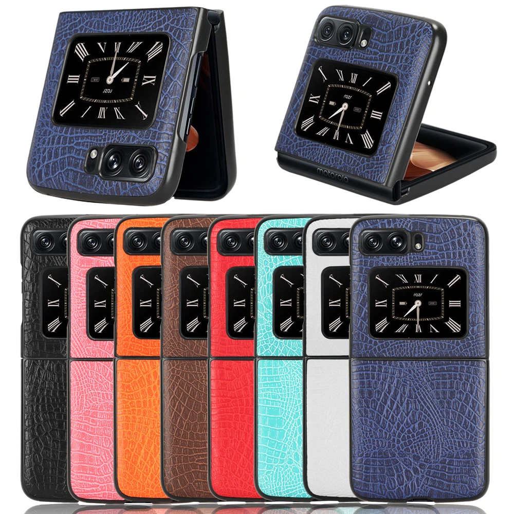 Per Motorola Razr 2022 Custodia Luxury Classic Crocodile Pattern Custodia In Pelle Pu Per Motorola Moto Razr 2022 Razr 3 Razr3 Custodia Per Telefono