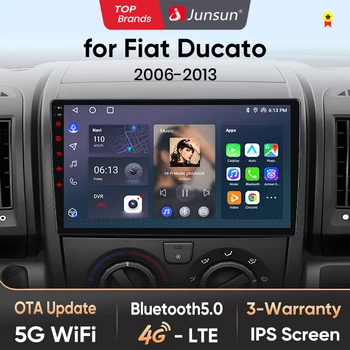 Junsun-Radio con GPS para coche, reproductor con Android, CarPlay inalámbrico, AI, 4G, LTE, Navi, RDS, FM, para Fiat Ducato, Peugeot, Boxer, Citroen Jumper, 2006-2015 1