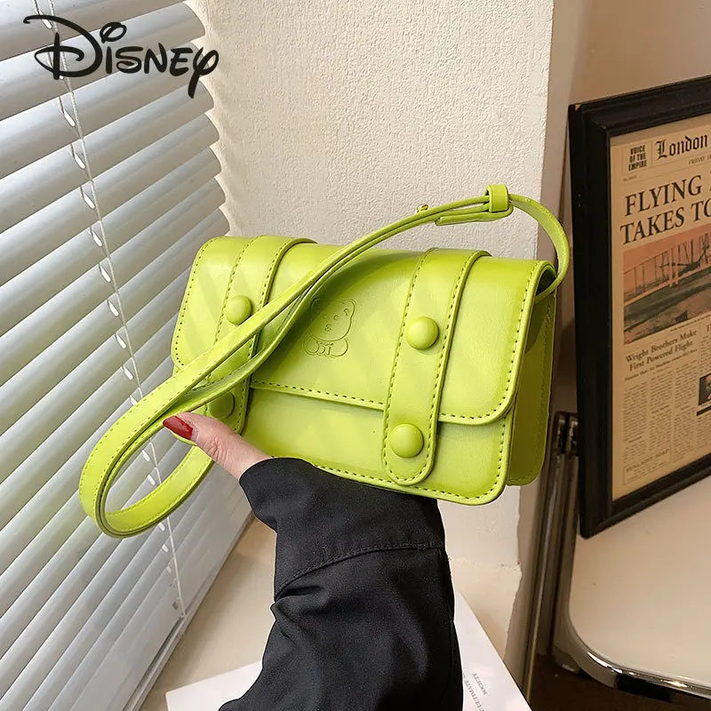 Disney Winnie Bear New Women's Bag Fashionable and Advanced Women's Crossbody Bag Small Fresh Versatile Solid Shoulder Bag