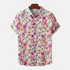 Flowers 3d Printed Shirt For Men's Clothing Colorful Design Pattern Harajuku Shirts Casual Fashion Street Lapel Button Blouse 4