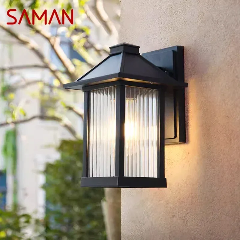 

SAMAN Contemporary LED Outdoor Wall Lamps Electric Simplicity Waterproof Balcony Hallway Courtyard Villa Gate Hotel