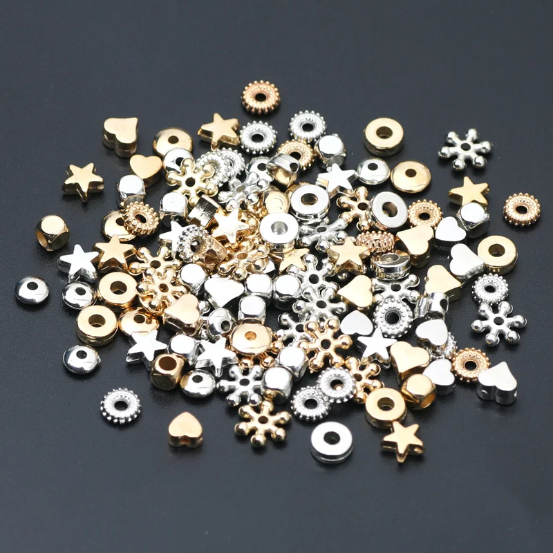 Versatile CCB Charm Spacer Beads - 100pcs Flat Round
