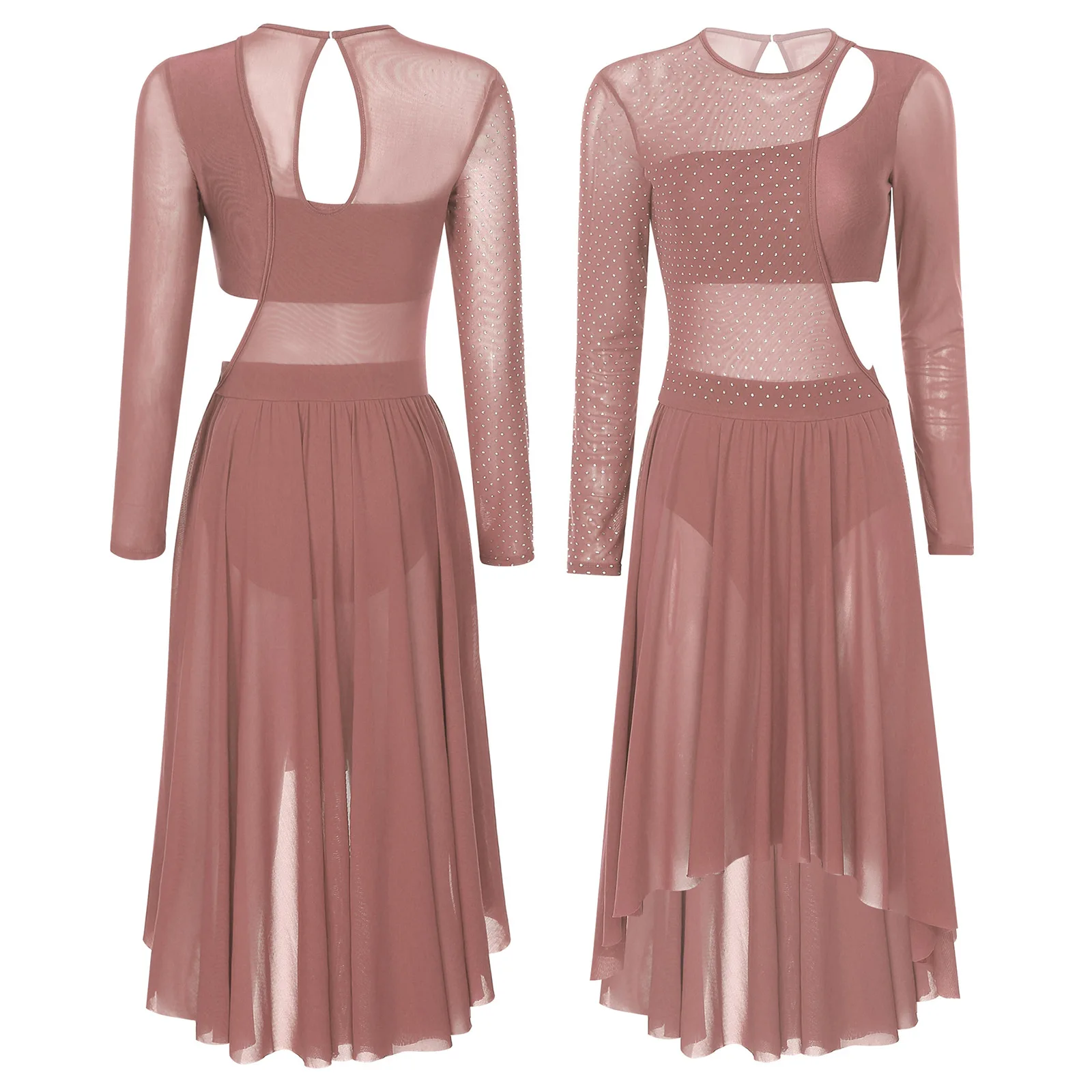 thumbnail image 1 of Vestido de ballet brillante para mujer, vestido de danza lírica, vestuario de danza contemporánea, vestido de salón de baile, leotardo de gimnasia, disfraz de baile, 1 of 5