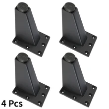4 Pcs 조정 가능한 금속 가구 다리 소파 침대 TV 캐비닛 다리 검은 가구 피트 두꺼운 알루미늄 합금 테이블 캐비닛 피트