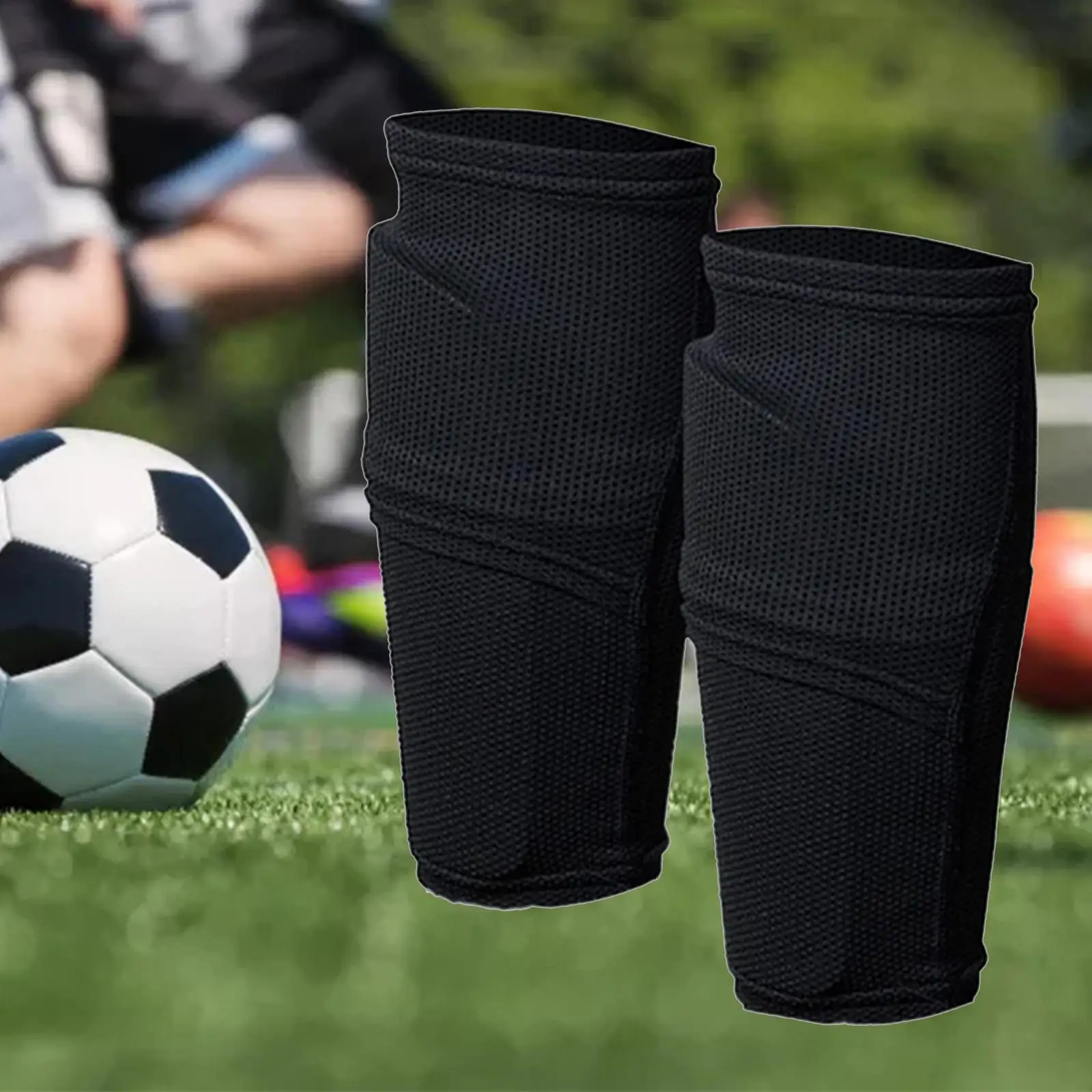 축구 양말 정강이 보호대 홀더 나일론 천 견고한 압박 슬리브 남성 어린이 축구 훈련용