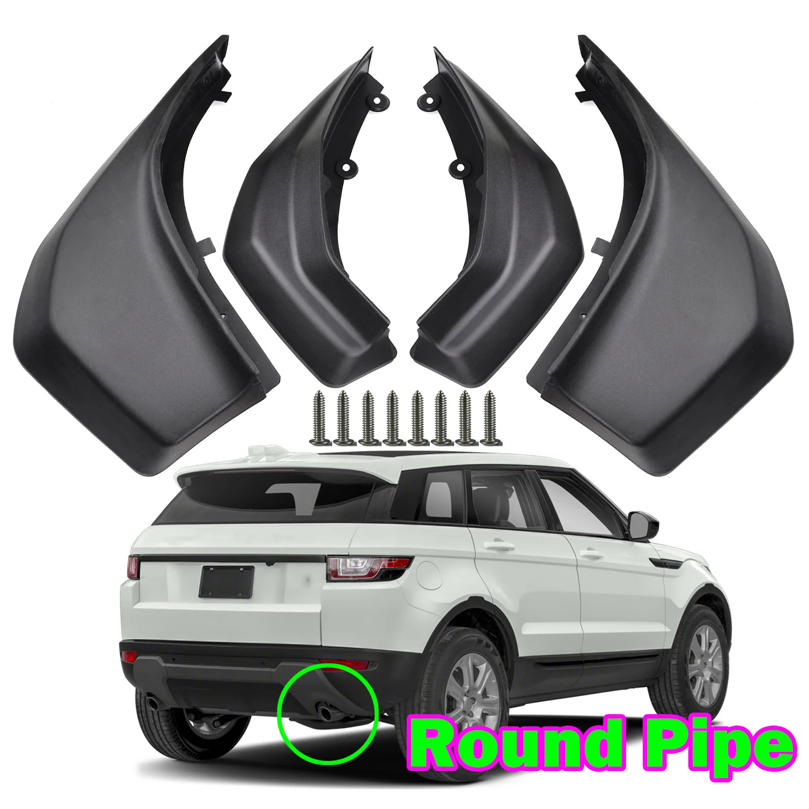 Комплект брызговиков для RANGE ROVER EVOQUE 2012-2018, чистый престижный брызговик, брызговик, передний и задний брызговики 2013, 2014, 2015, 2016, 2017 Комплект брызговиков для RANGE ROVER EVOQUE 2012-2018, чистый престижный брызговик, брызговик, передний и задний брызговики 2013, 2014, 2015, 2016, 2017