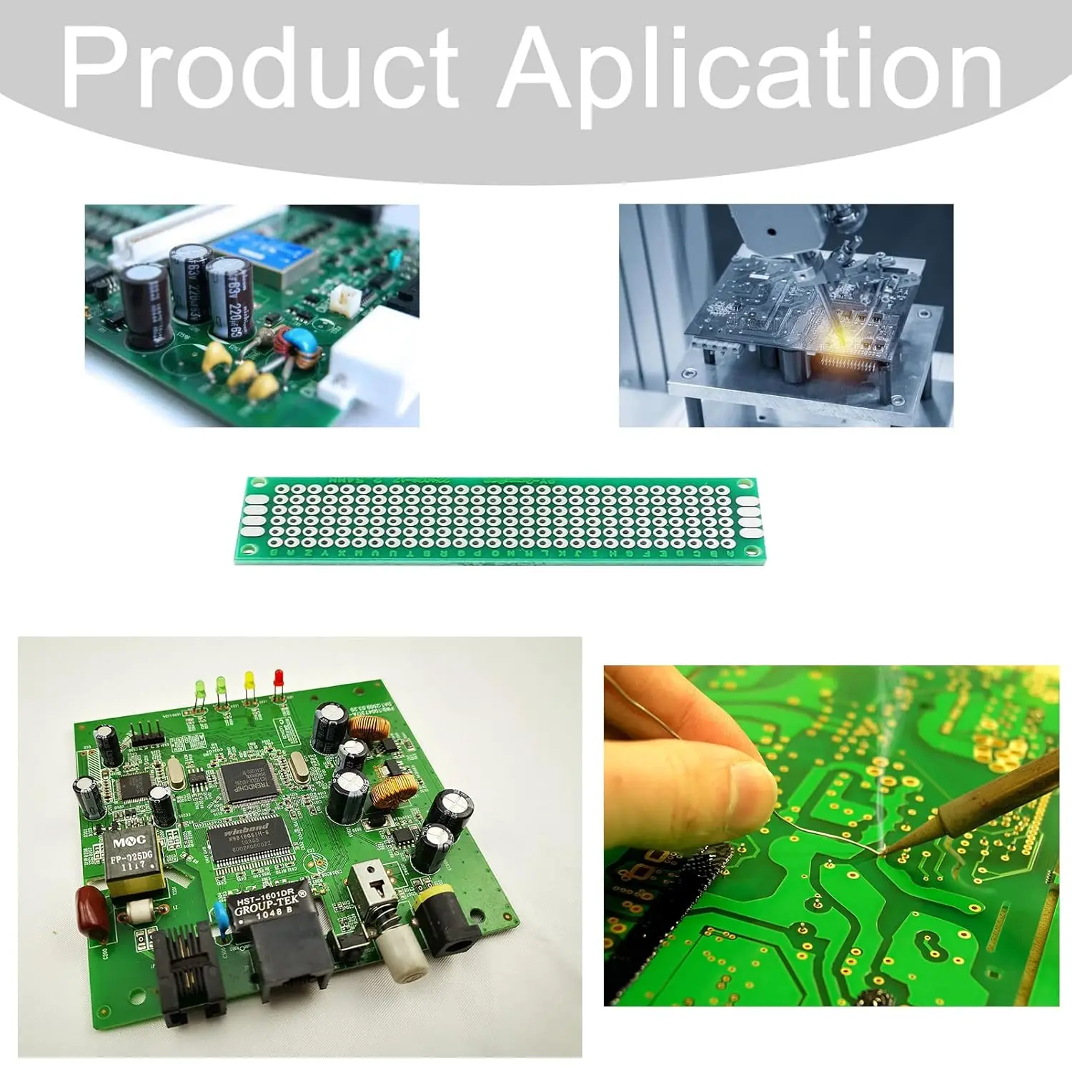 2x8cm PCB 보드 소형 프로토타입 보드 DIY 납땜 전자 프로젝트용 범용 인쇄 회로 기판 브레드보드