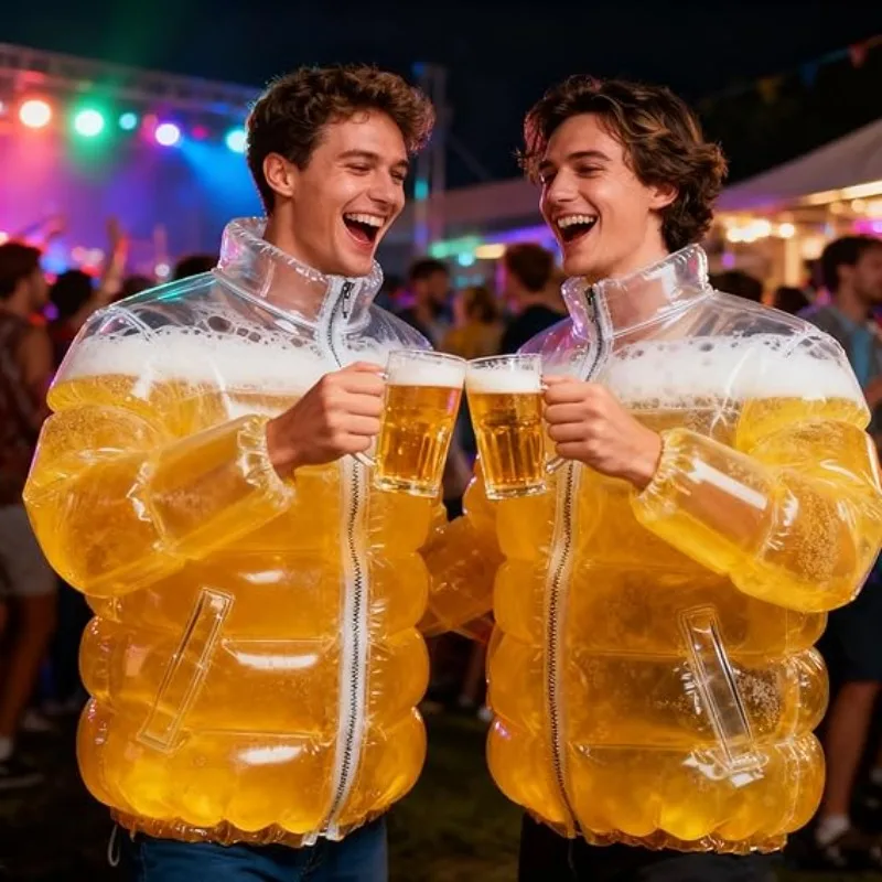 Leak-proof Beer-filled Cooler Vest Transparent Beer Drinking Jacket For ...
