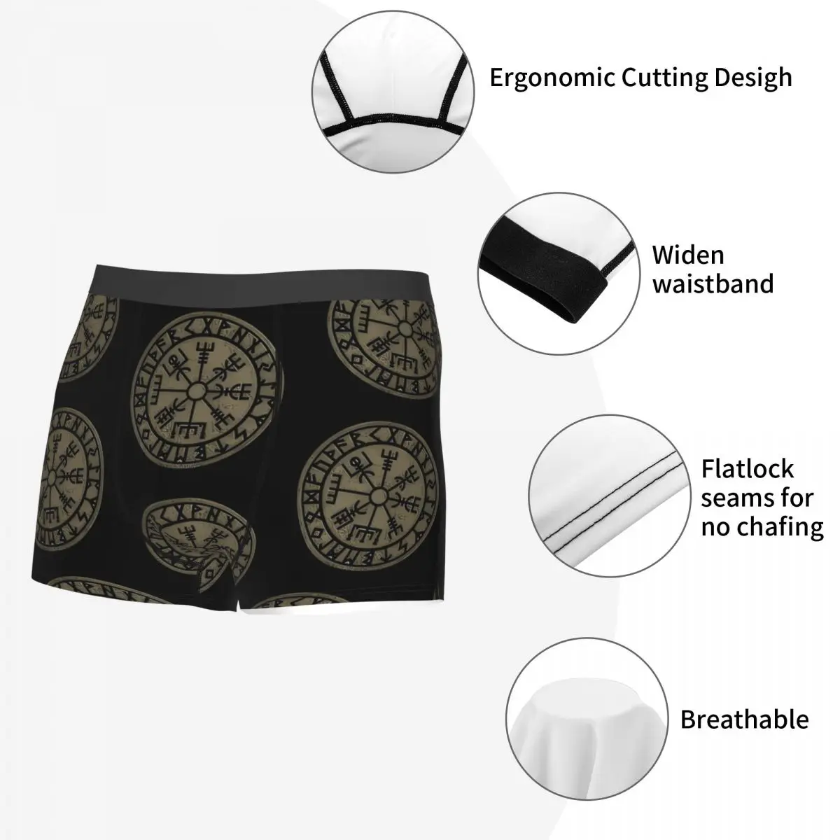 Viking Compass Man's Boxer Briefs Underwear Viking Highly Breathable High Quality Sexy Shorts Gift Idea 5