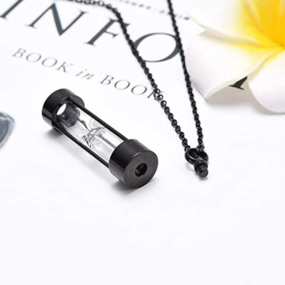Time Memory Hourglass Glass Cremation Jewelry Urn Necklace for Ashes Pendants Cremation Jewelry Keepsake Memorial 2