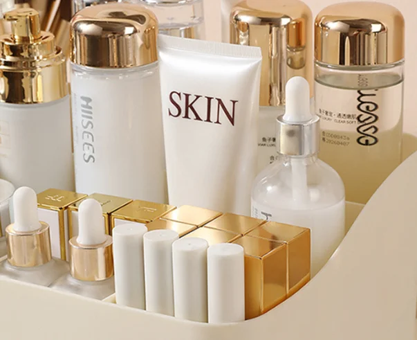 Chic Drawer-Style Cosmetic Organizer With Mirror - Portable Makeup Storage Box For Skincare, Lipstick & More 5