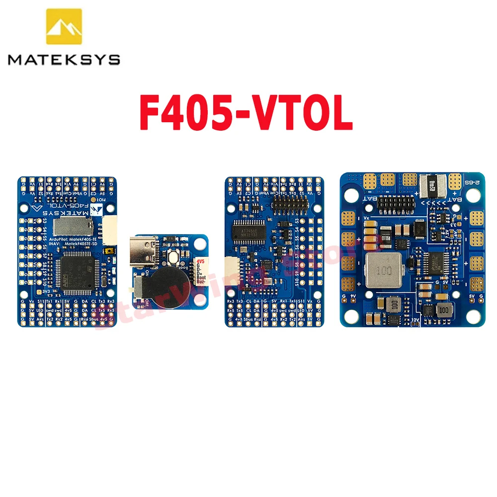 

MATEK F405-VTOL Flight Controller Baro OSD MicroSD Card Blackbox 2-6S LiPo ArduPilot INAV for RC Multirotor Fixed-Wing Airplane