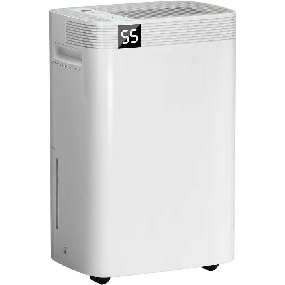 2 Pints Dehumidifier for Basement and Home with Drain Hose & Water Tank, 3 Smart Modes,Energy Dehumidifier for Home and Office