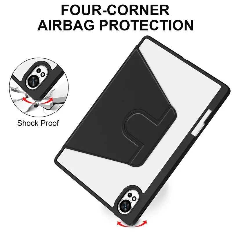 360 Rotating Acrylic Tablet Case with Pencil Holder