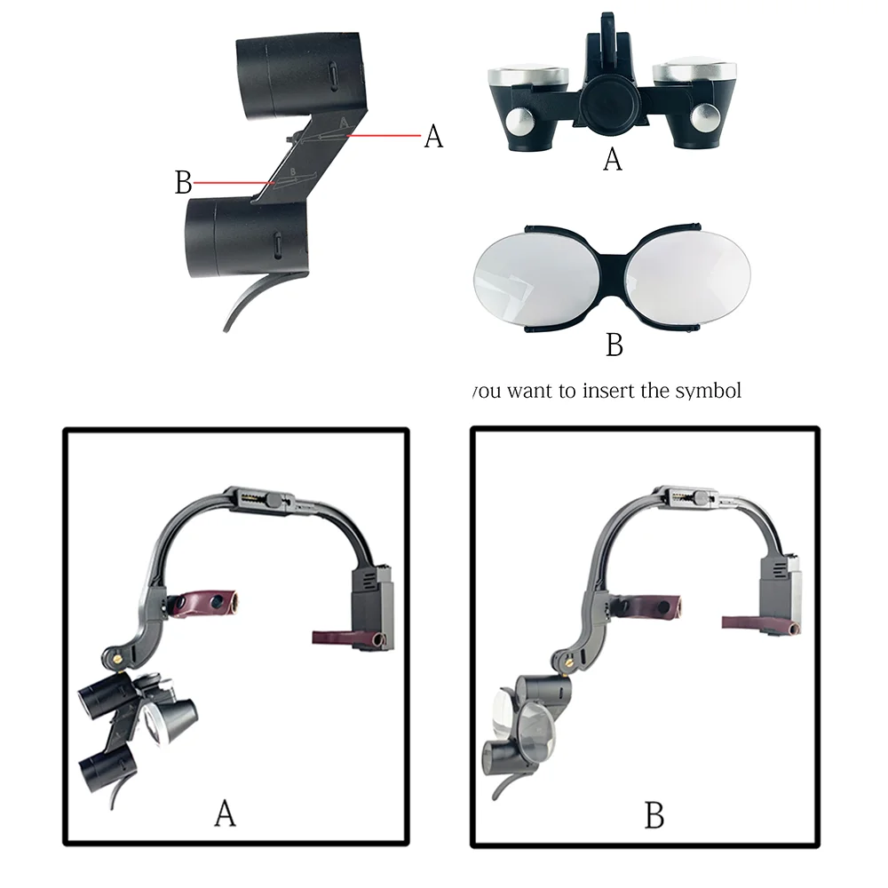 

2.5x 3.5x Dental Loupes Magnifier Dentist Medical Magnification Binocular 5W LED Headlight Surgical Headlamp Lab Equipment