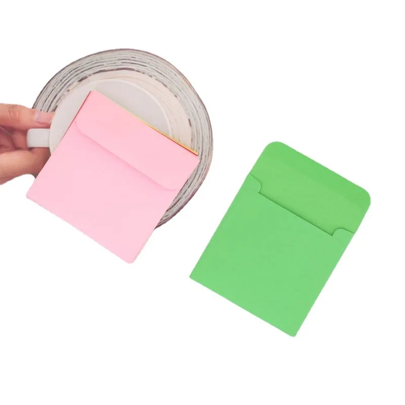 Colorful Envelope Greeting Card Postcard Storage Bag Mini Pink Envelopes 10 Pieces/Lot