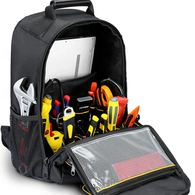 Large Capacity Multifunctional Oxford Cloth Waterproof Wear-Resistant Tool Backpack Storage Bag Electrician Toolkit Repair Kit
