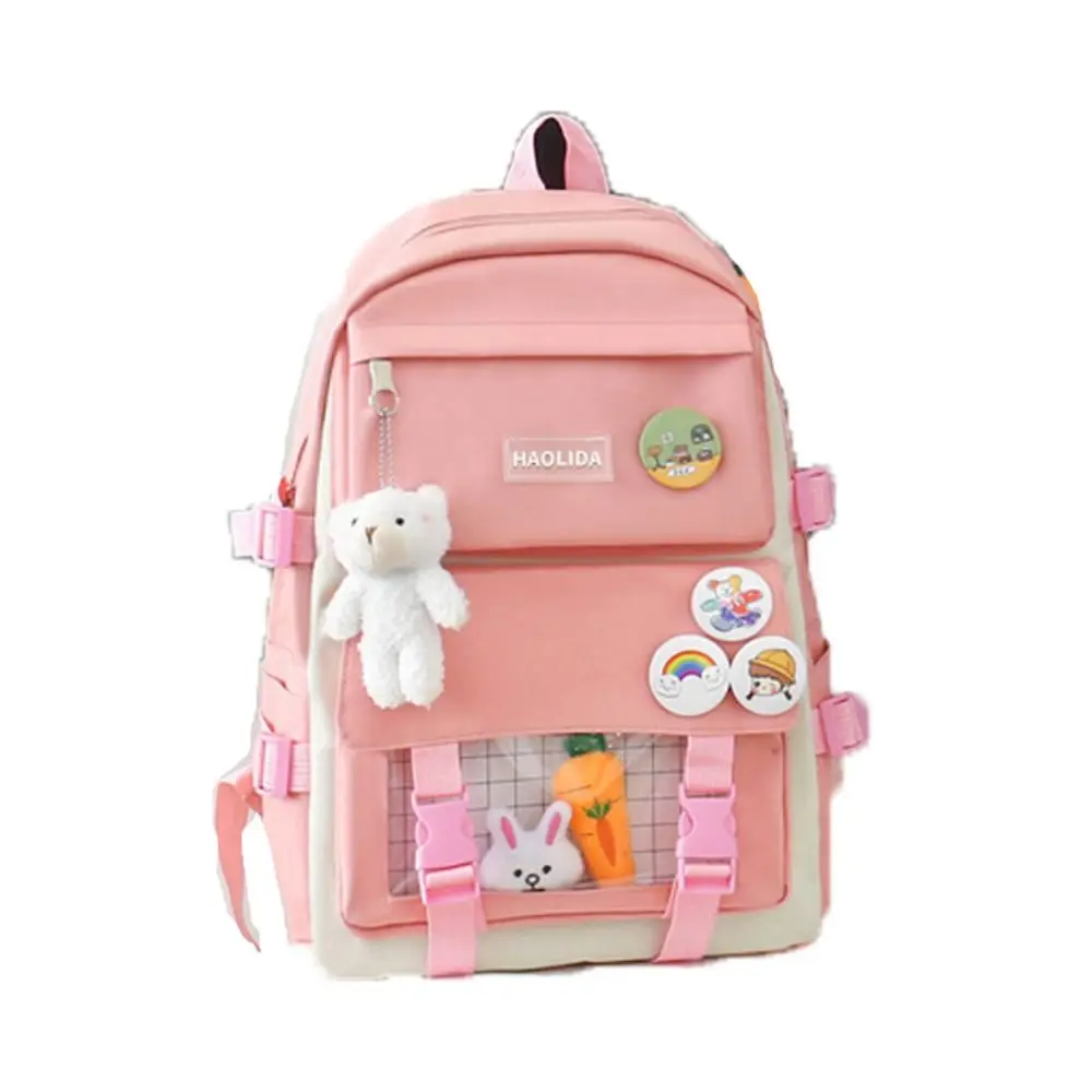 Leisure Nylon Large Capacity Bags Canvas Commute Badge Shoulder Backpack A Set of Four Schoolbag Korean Style School Bag Kids 1