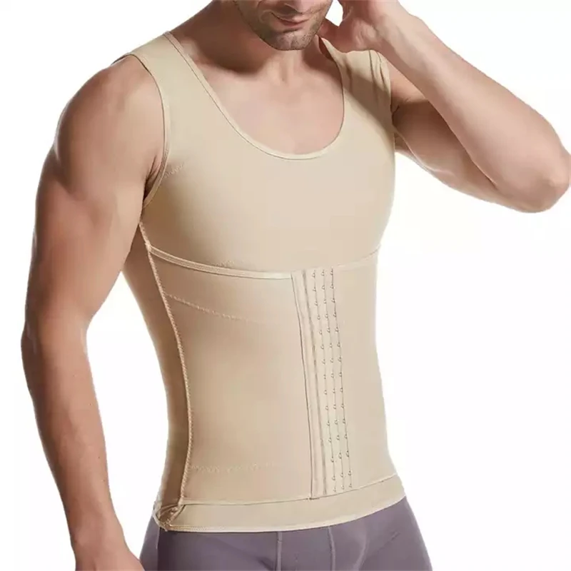 

Men's Corset Slim Vest Tunic Top Fitness Body Shaping Tummy Slimming Reduce Belly Buster Underwear High Compression Man Shaper