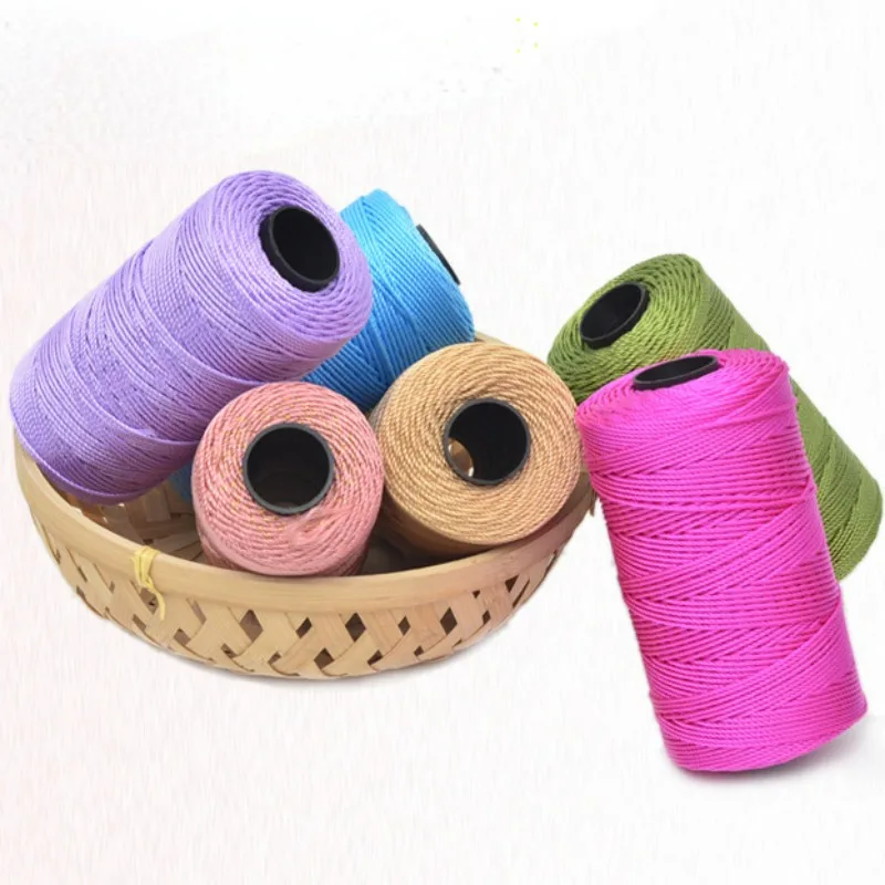 100g/Lot 1.5mm Cord Thin Ice Cotton Summer Art Yarn Cord Polyester Crochet Thread Yarn Handmade DIY Craft Hat Shoes