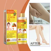 OCEAURA Papaye huile Super blanchissante visage et corps hydratant nourrissant blanchissant huile corporelle Massage corporel huile de Papaye peau 3.38 oz 5