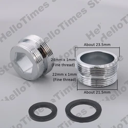 Universal Kitchen Faucet Adapter with Aerator Bubbler - Water Flow Conversion Accessory (M24 To M22)