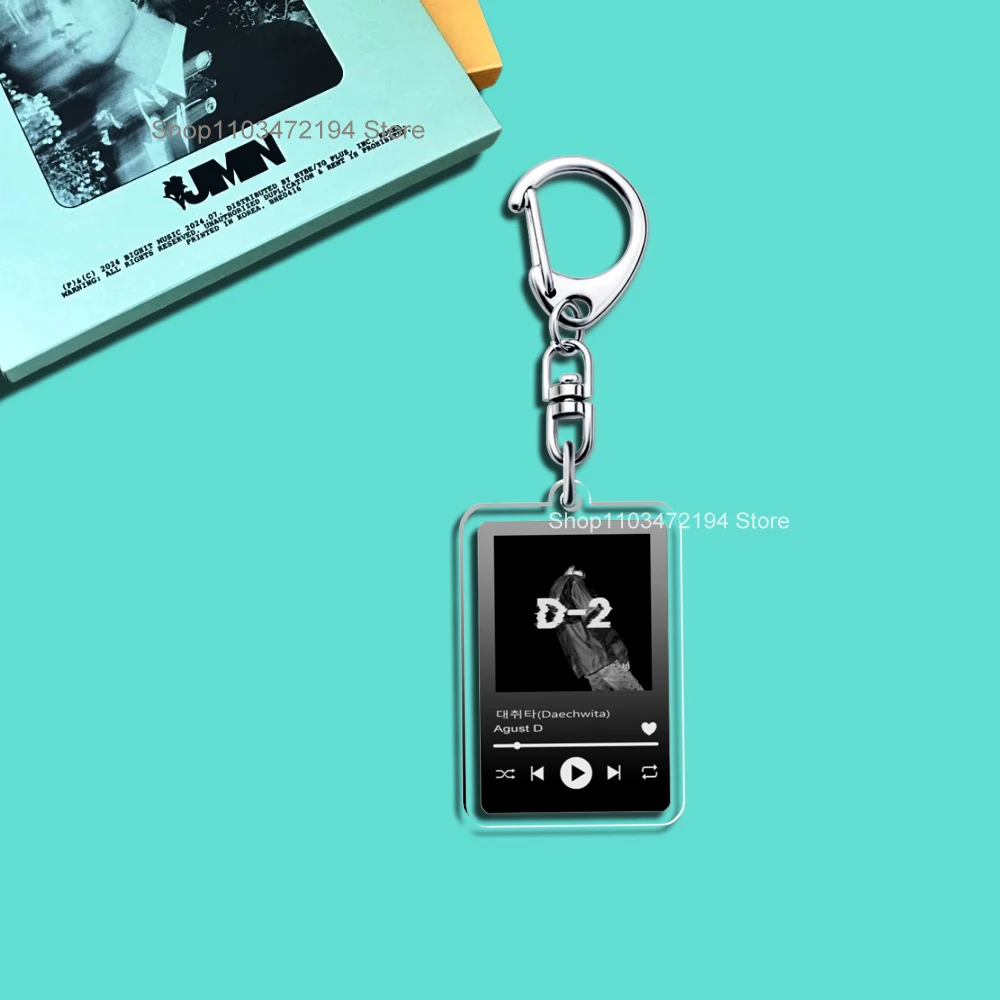 Kpop Music Player Keychain Acrylic GOLDEN MUSE Album LAYOVER Agust Dddays INGIDO JINS Astronaut