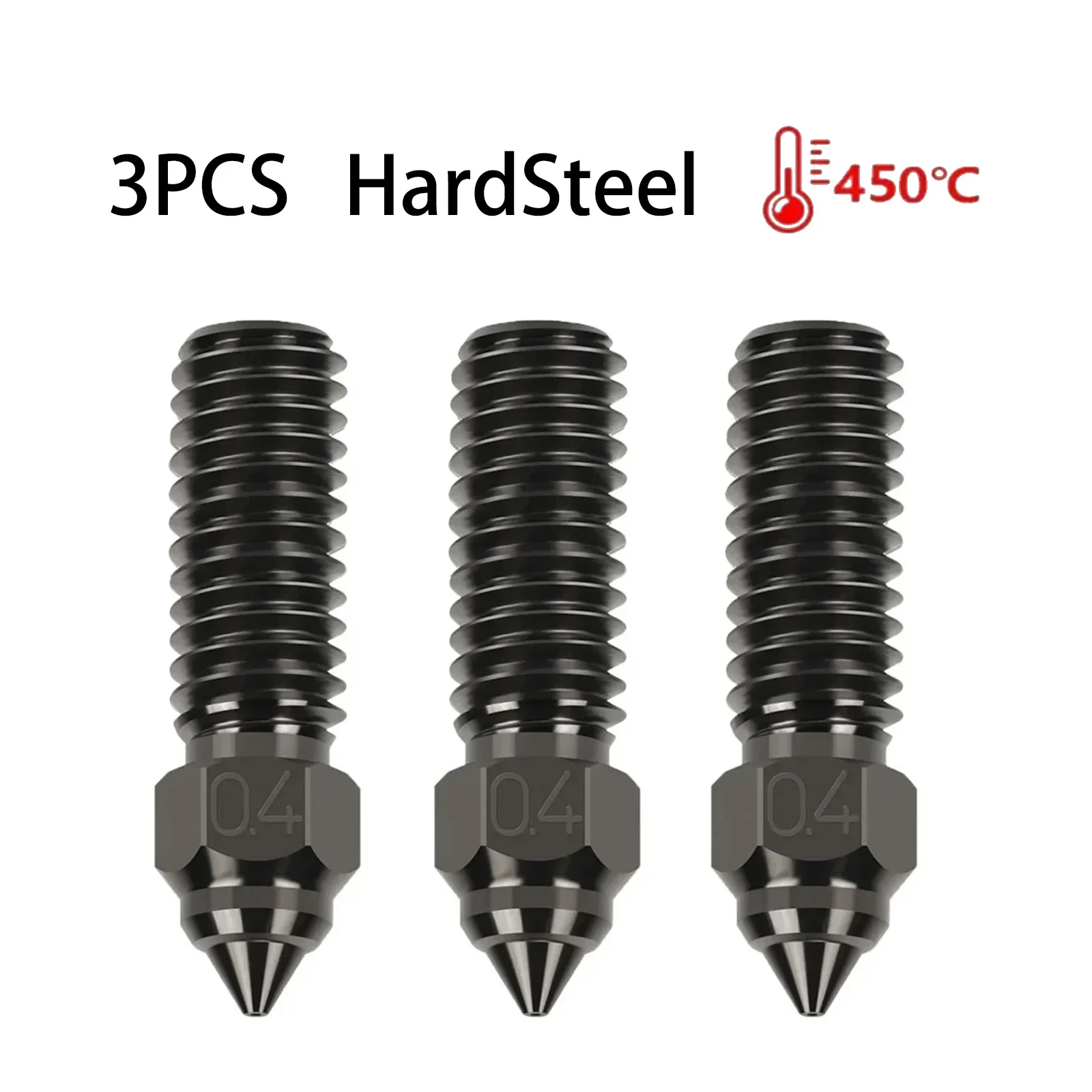 Premium Brass-Plated Copper Hard Steel 3D Printer Nozzles