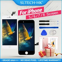 Écran tactile LCD 3D de remplacement, sans Pixel mort, AAA +++, pour iPhone 6 6S 7 8 Plus 4 5 5C 5s 5SE=