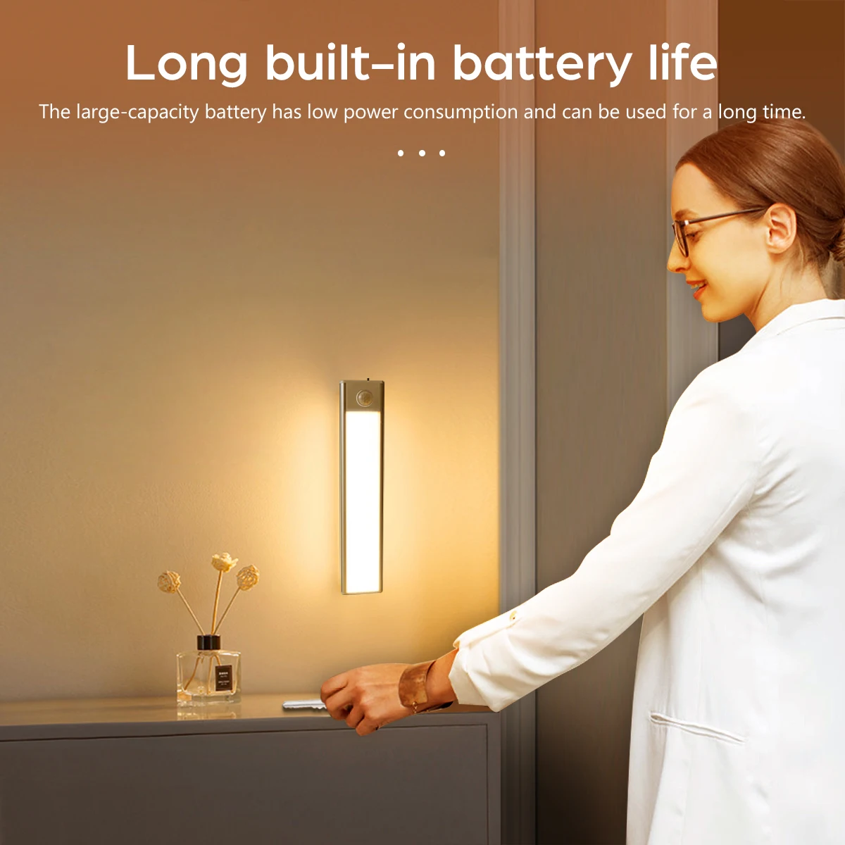 Ultra-thin USB LED Cabinet Light Hand Sweep / PIR Motion Sensor LED Rechargeable Aluminum kitchen Lamp Portable Night Lighting 6