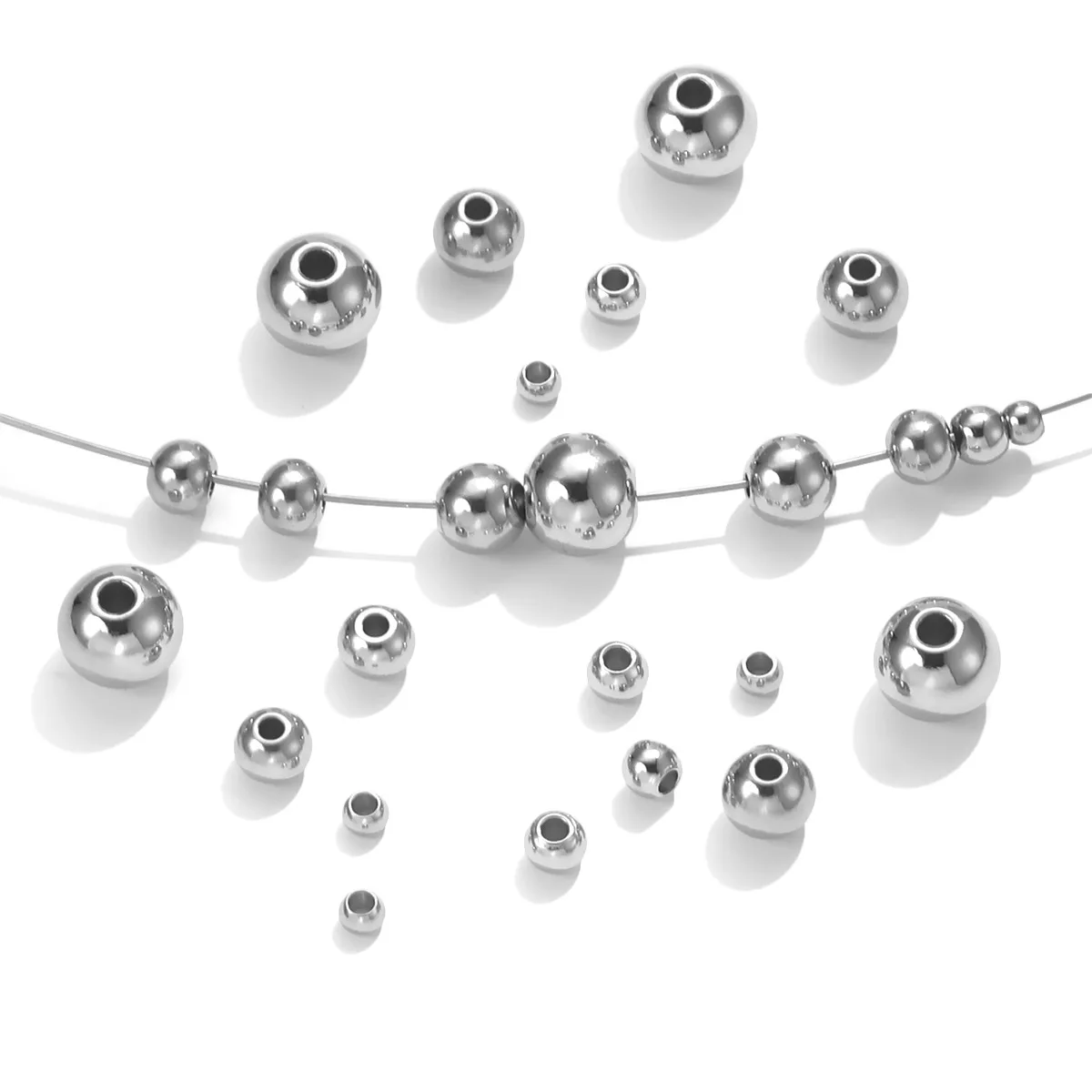 Stainless Steel Gold Color Spacer Beads Loose Bead Wholesale 3