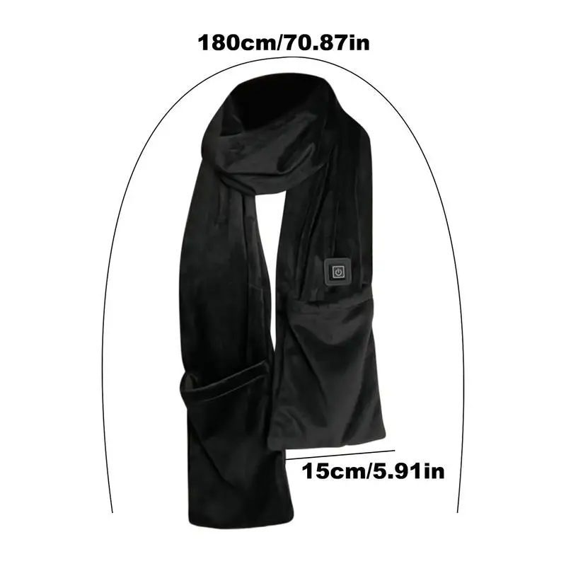 Heated Neck Pad Cordless 5V Smart Electric Heating Scarf 3 Temperature Settings Heated Scarf For Men Winter Must-Have