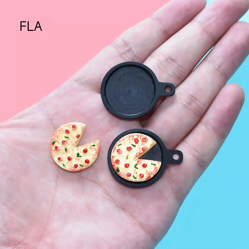 

4pcs/Bag Accessories Simulation Decoration Materials Pizza Miniature Food Toys Mobile Phone Shell Refrigerator Stickers Jewelry